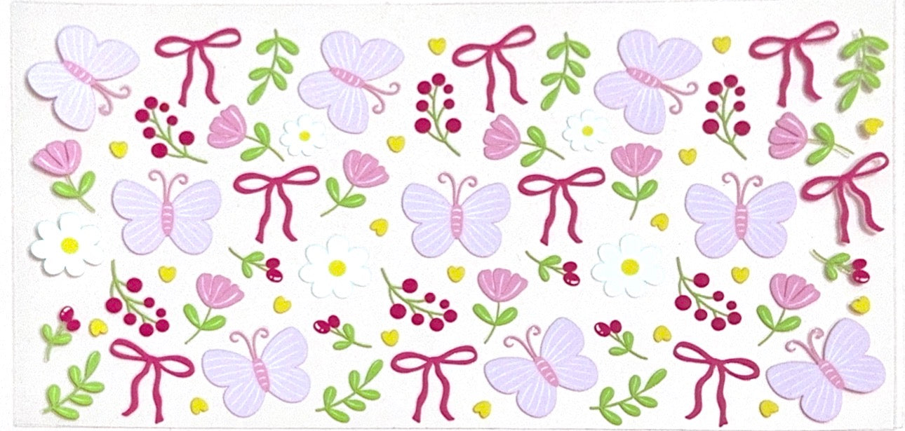 Pink butterfly bows