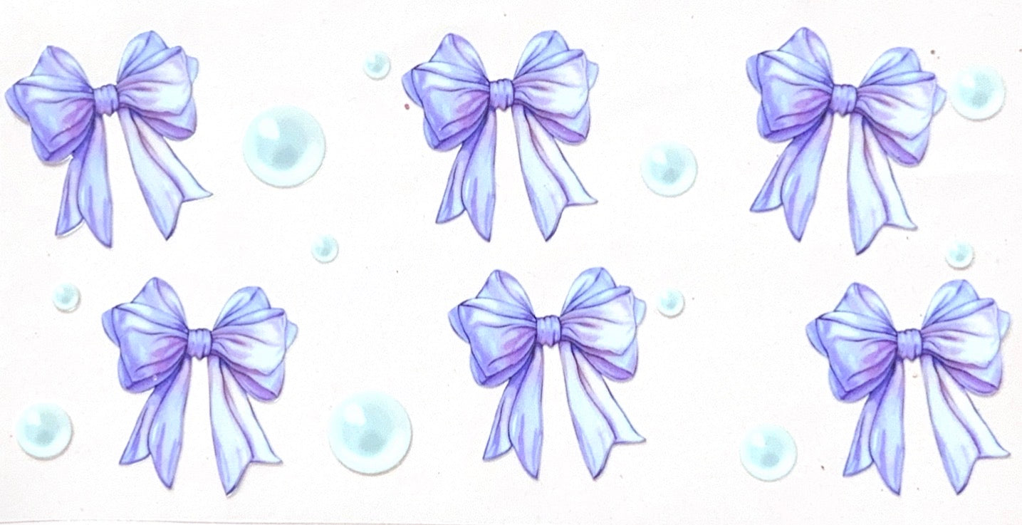 Purple pearl bows