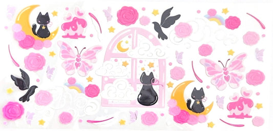 Pink black cat