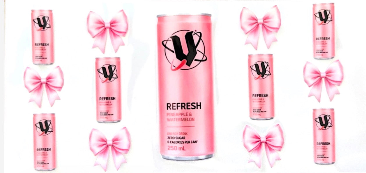 V pink bows