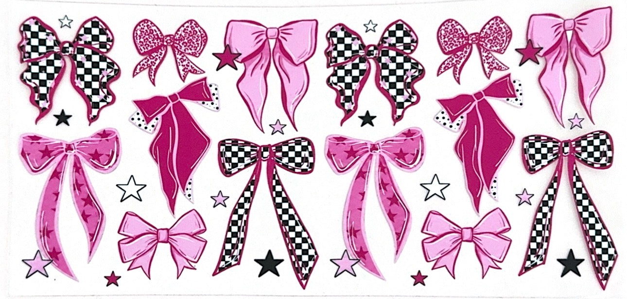 Pink checkers bow