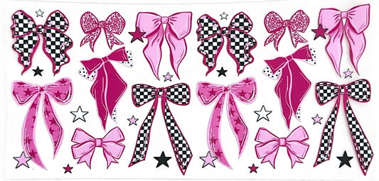 Pink checkers bow