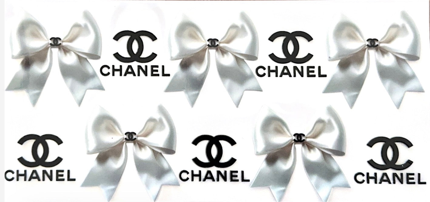 Chanel white bows