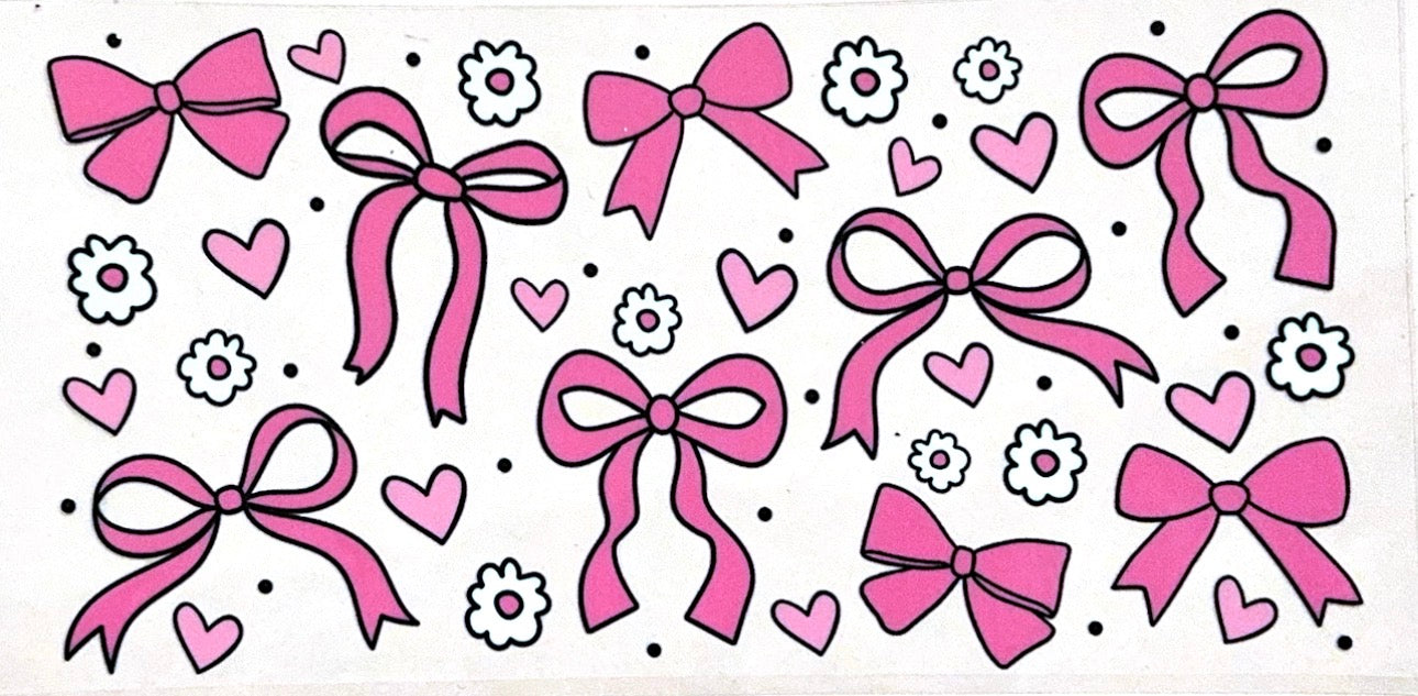 Pink bows and daisies