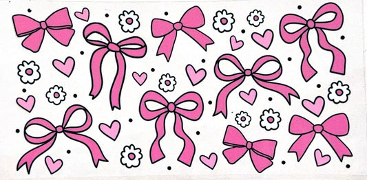 Pink bows and daisies