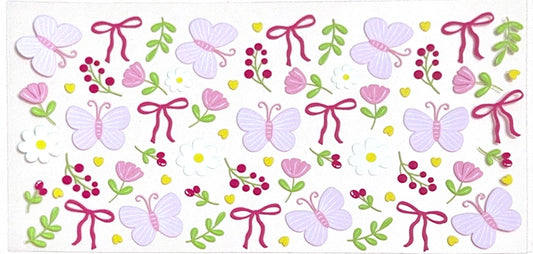 Pink butterfly bows