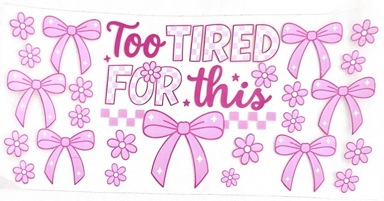 Too tired for this