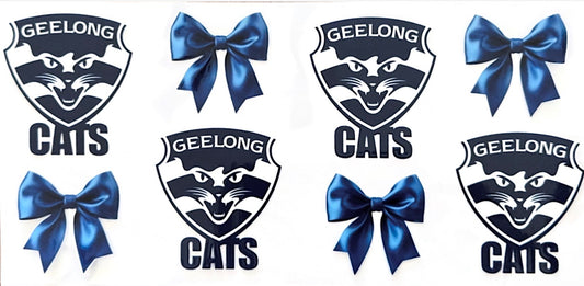 Geelong cats with bows