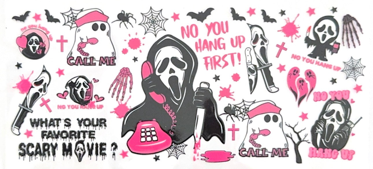 No you hang up first pink