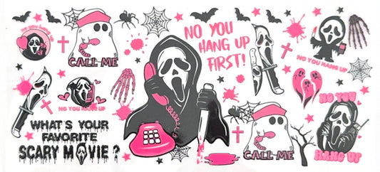 No you hang up first pink